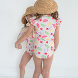 Straw Sun Hat with Ecru Ribbon