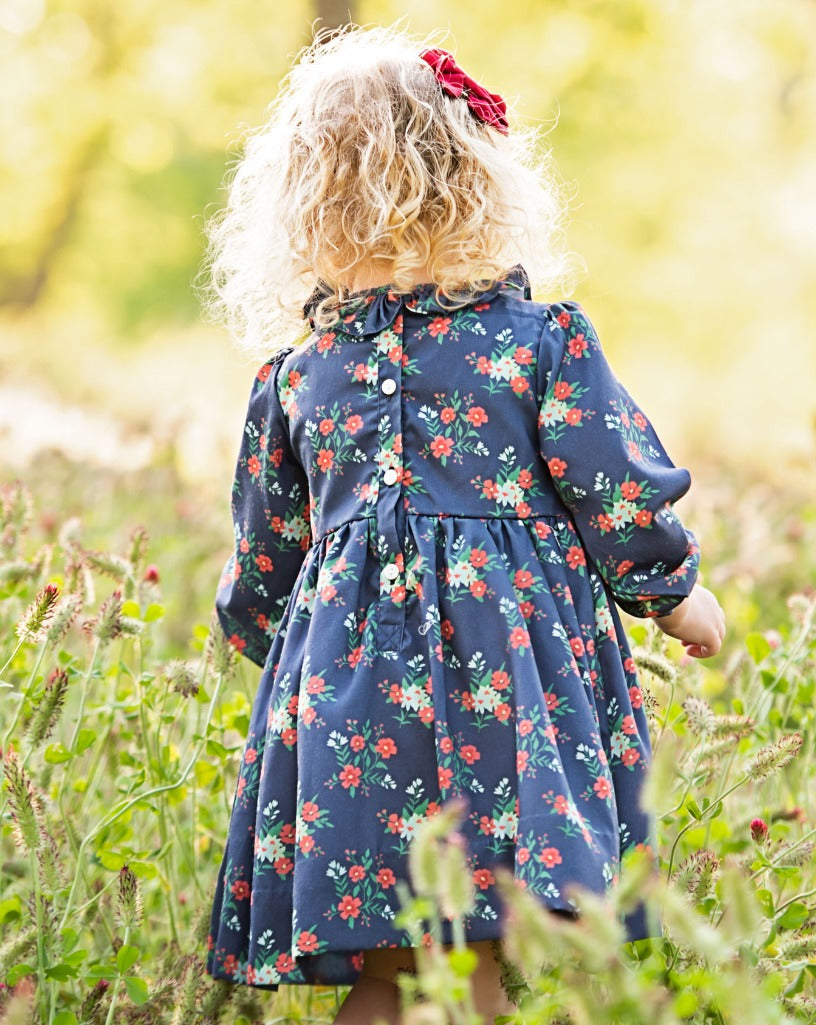 Night Garden Floral Smocked Dress