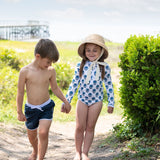 Indigo Blue Swim Trunks- FINAL SALE