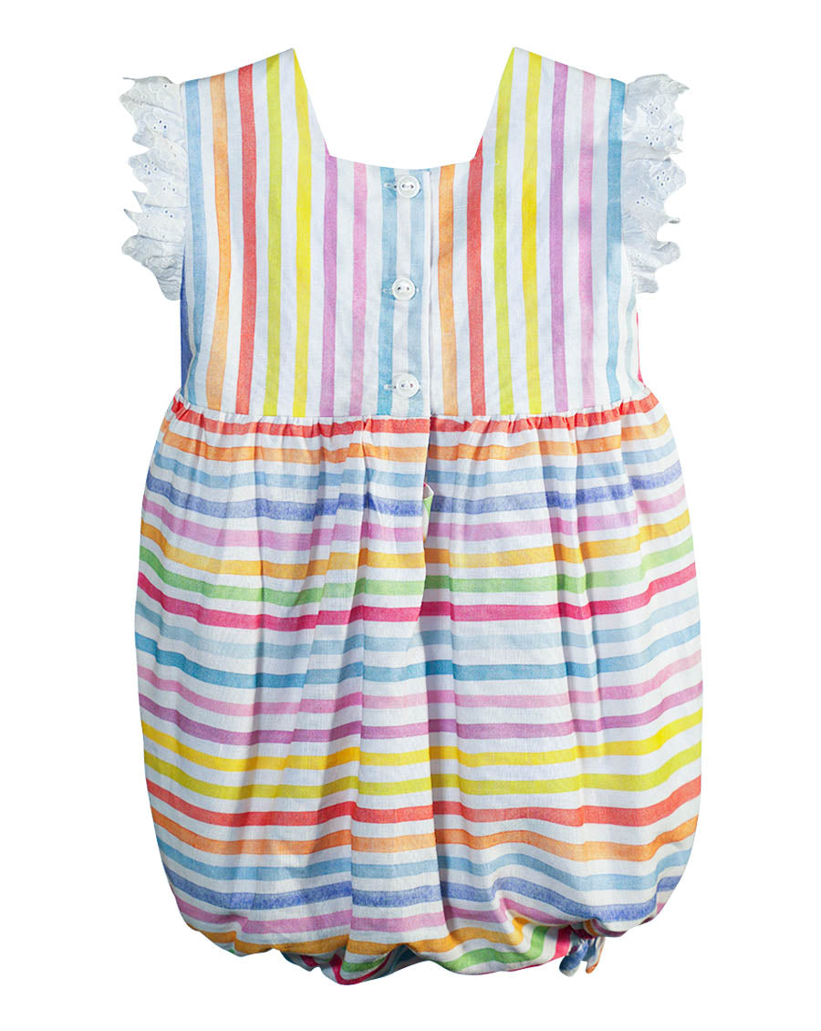 In Bloom Smocked Bubble with Ruffle Sleeves