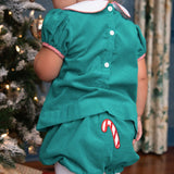 Candy Cane Applique Corduroy Bloomer Set