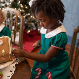 Candy Cane Applique Corduroy Dress
