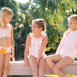 Rash Guard Long Sleeve In Pale Pink- FINAL SALE