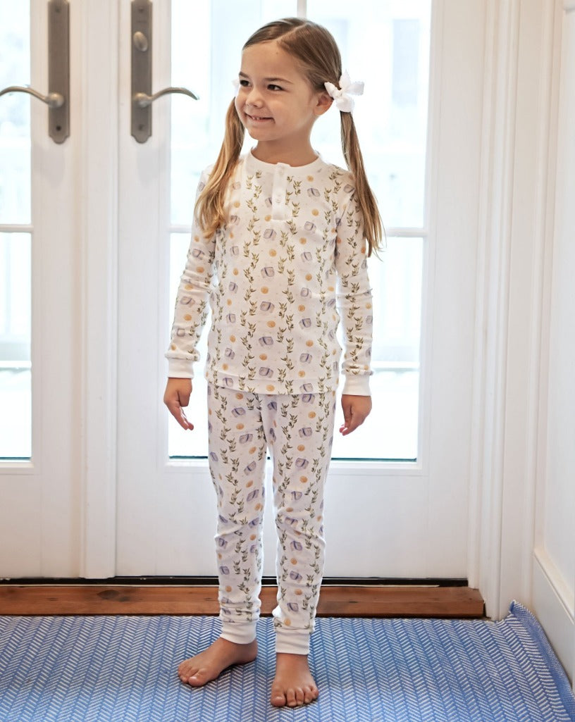 Dreaming of Dreidels Hanukkah Pima Cotton Pajama Set