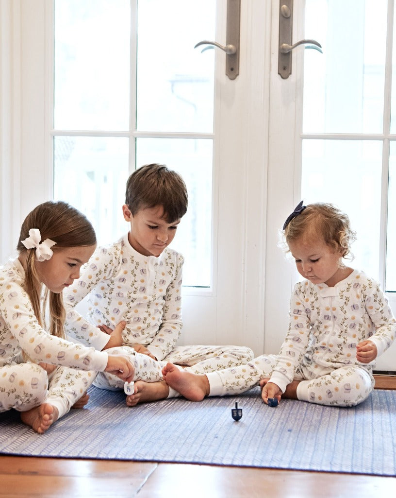 Dreaming of Dreidels Hanukkah Pima Cotton Pajama Set- FINAL SALE