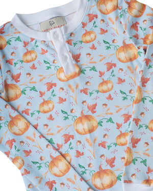 Pumpkin Patch Blue Pima Cotton Pajama Set-FINAL SALE