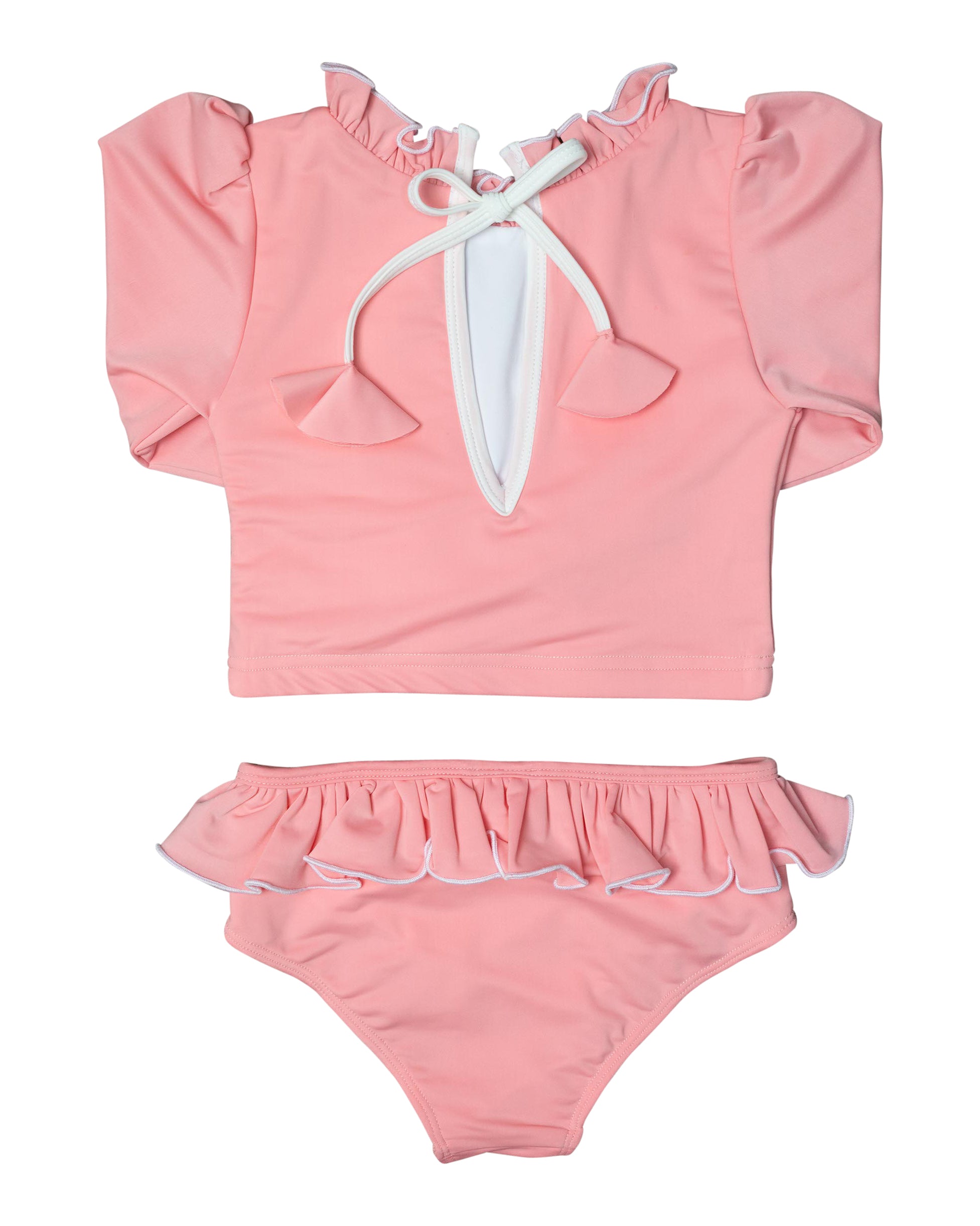 Cherry Blossom Pink Long Sleeve Bikini-FINAL SALE - Smockingbird