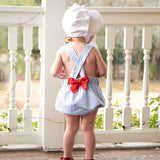 Patriotic Embroidered Bubble with Red Pockets