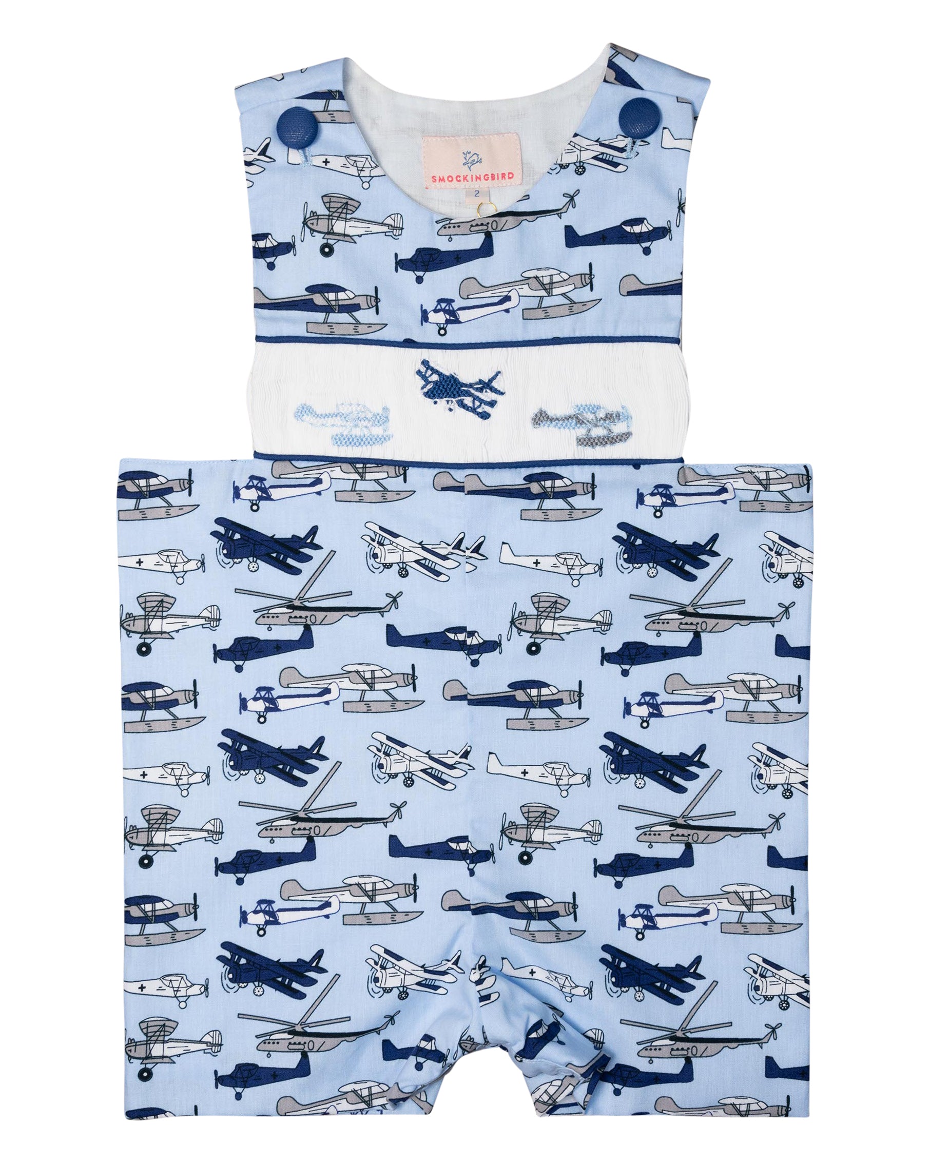 Airplanes Smocked Shortall