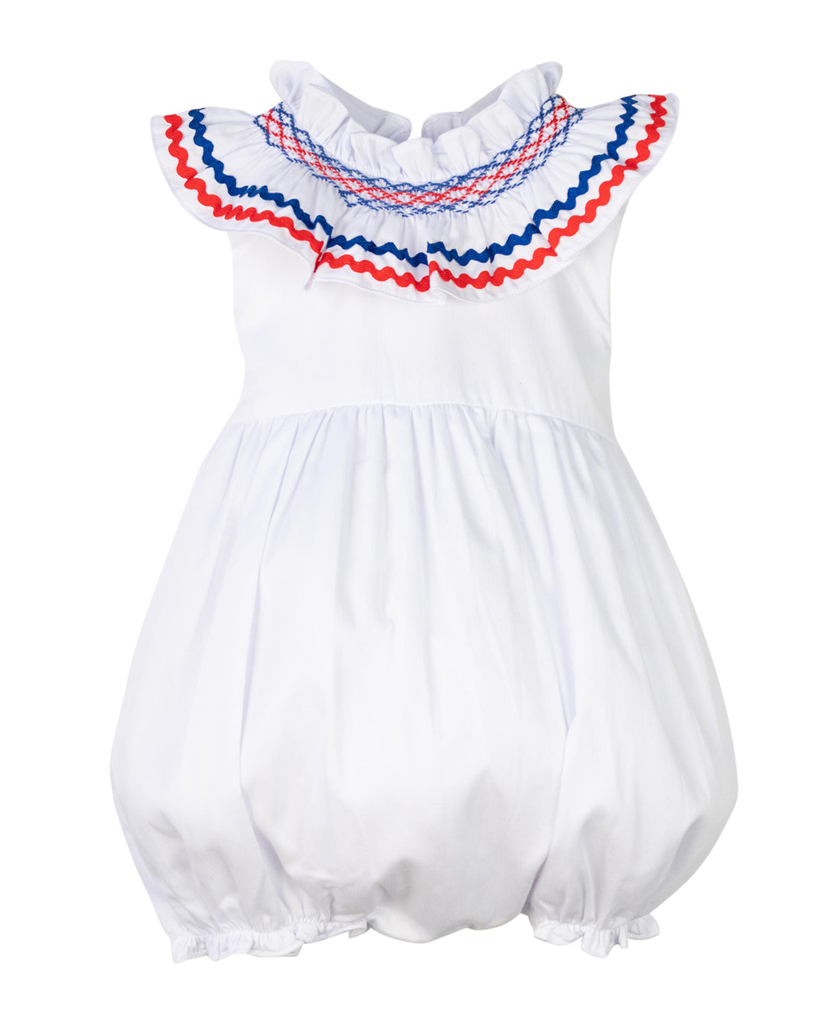 Red, White and Blue Smocked Chelsea Bubble-FINAL SALE