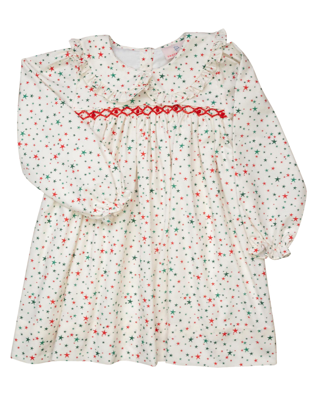 Star Print Smocked Dress-FINAL SALE