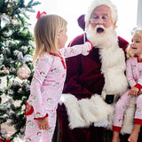 Vintage Santa Pink Pima Cotton Pajama Set- FINAL SALE