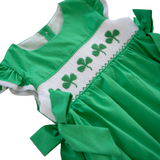 Shamrocks Smocked Green Knit Jumper