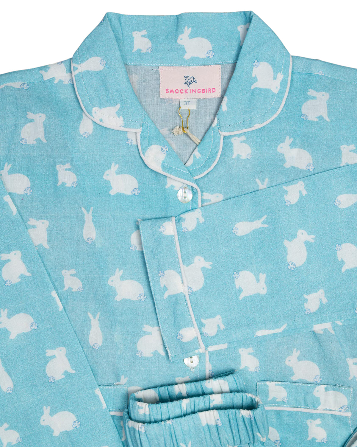 Hoppy Bunny Blue Pajama Set-FINAL SALE