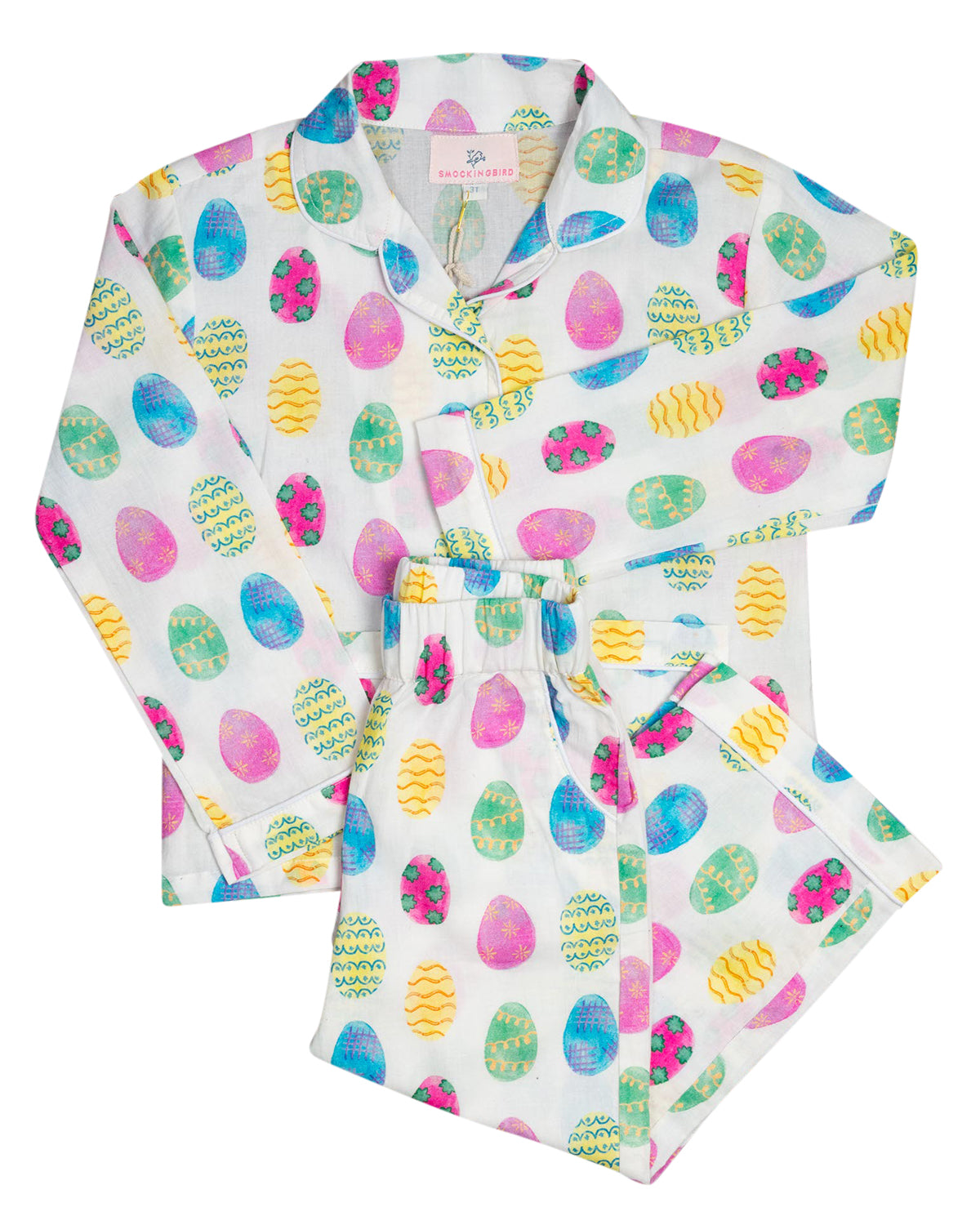 Easter Egg Pajamas in Pastel Pink-FINAL SALE