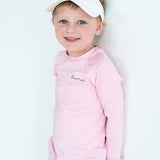 Rash Guard Long Sleeve In Pale Pink- FINAL SALE