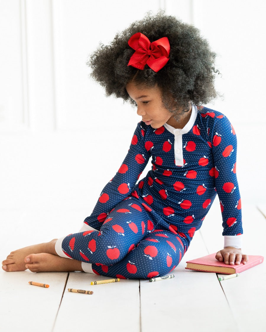 Apple Polka Dots Pajama Set- FINAL SALE