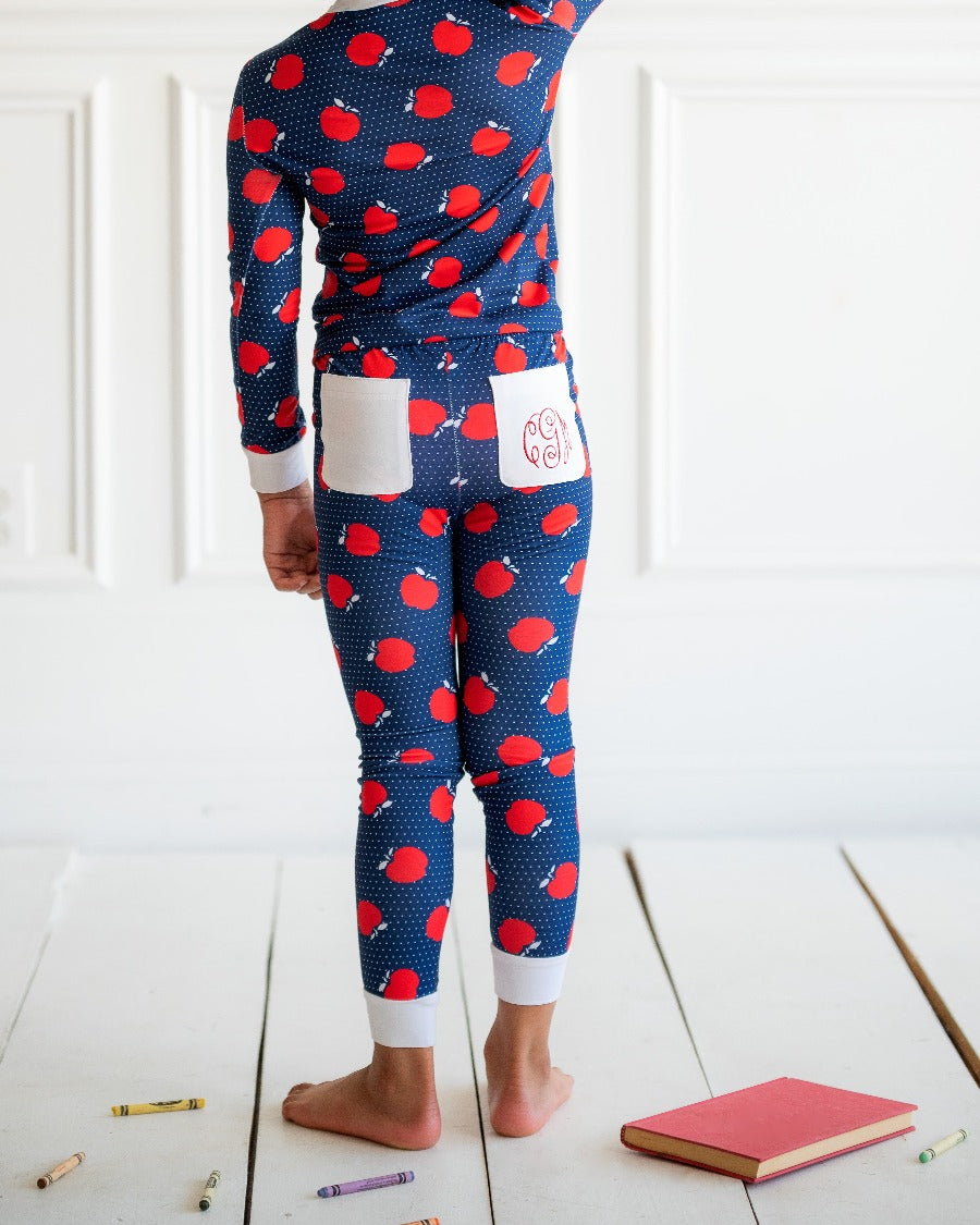 Apple Polka Dots Pajama Set- FINAL SALE