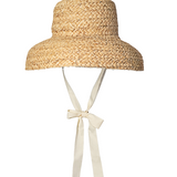 Straw Sun Hat for Ladies with Ecru Ribbon