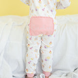 Party Time Pima Zip Up Pajamas with Pink Trim- FINAL SALE