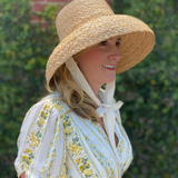 Straw Sun Hat for Ladies with Ecru Ribbon