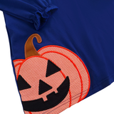 Jackolantern Applique Navy Knit Dress
