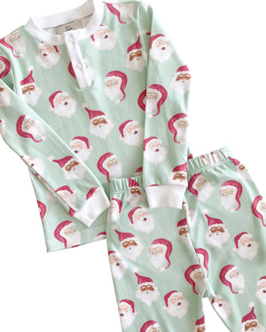 Jolly Santa Pima Cotton Adult Pajamas- FINAL SALE