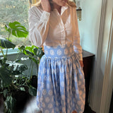 Chinoiserie Egg Midi Skirt for Women- FINAL SALE