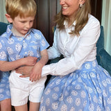 Chinoiserie Egg Midi Skirt for Women- FINAL SALE