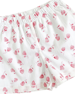 Julia Amory x Smockingbird Shorts in Hibiscus Pink- FINAL SALE