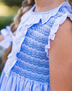 Blue Sky Smocked Perry Dress
