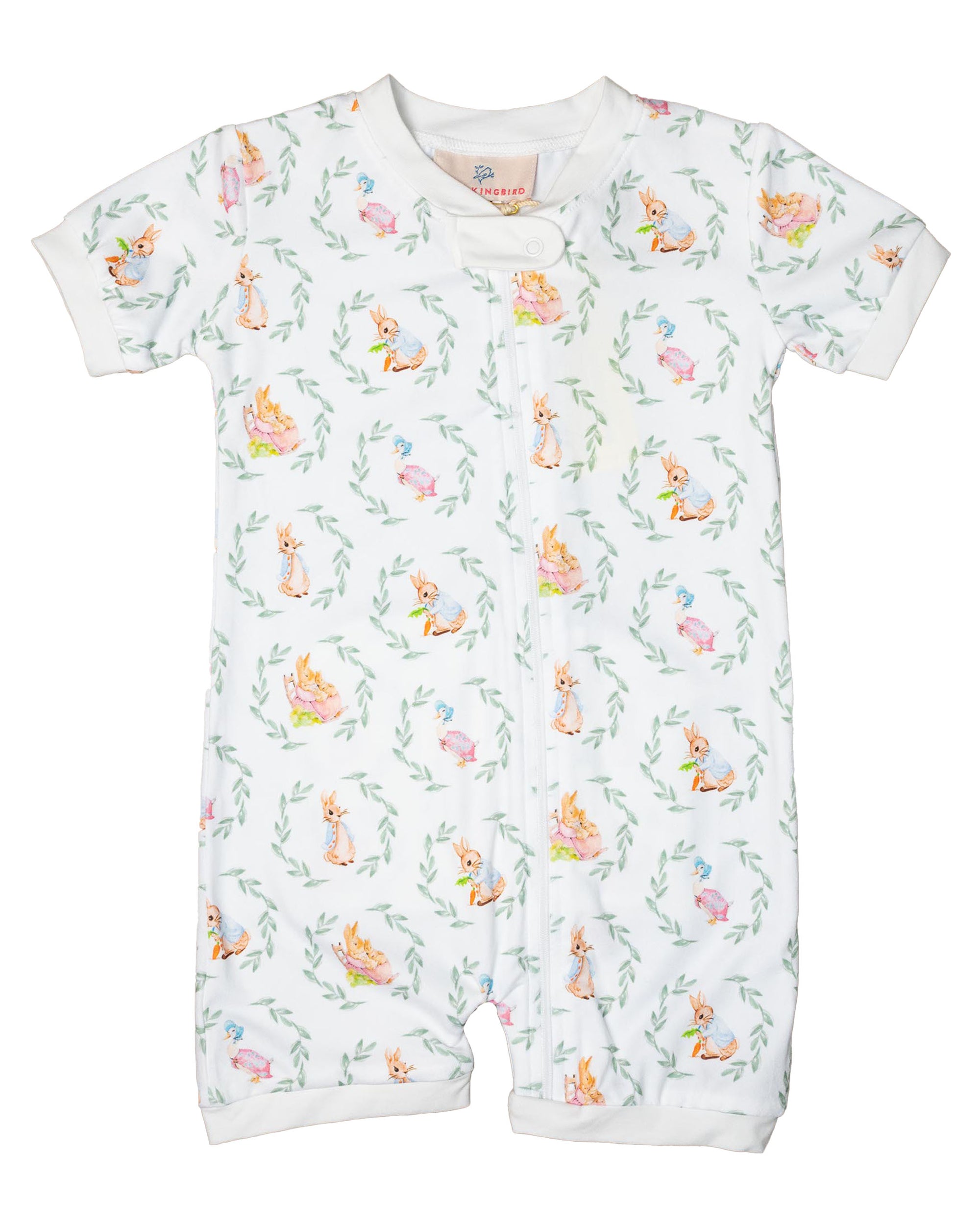 Easter Storybook Short Sleeve Zip Up Pajamas- FINAL SALE