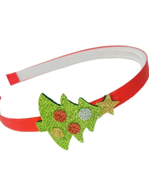 Classic Glitter Christmas Tree Headband