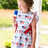 American Flag Blue Striped Dress