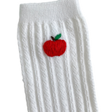 Apple Hand Embroidered Socks