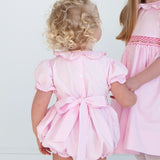 Pink Gingham Smocked Jenny Bubble