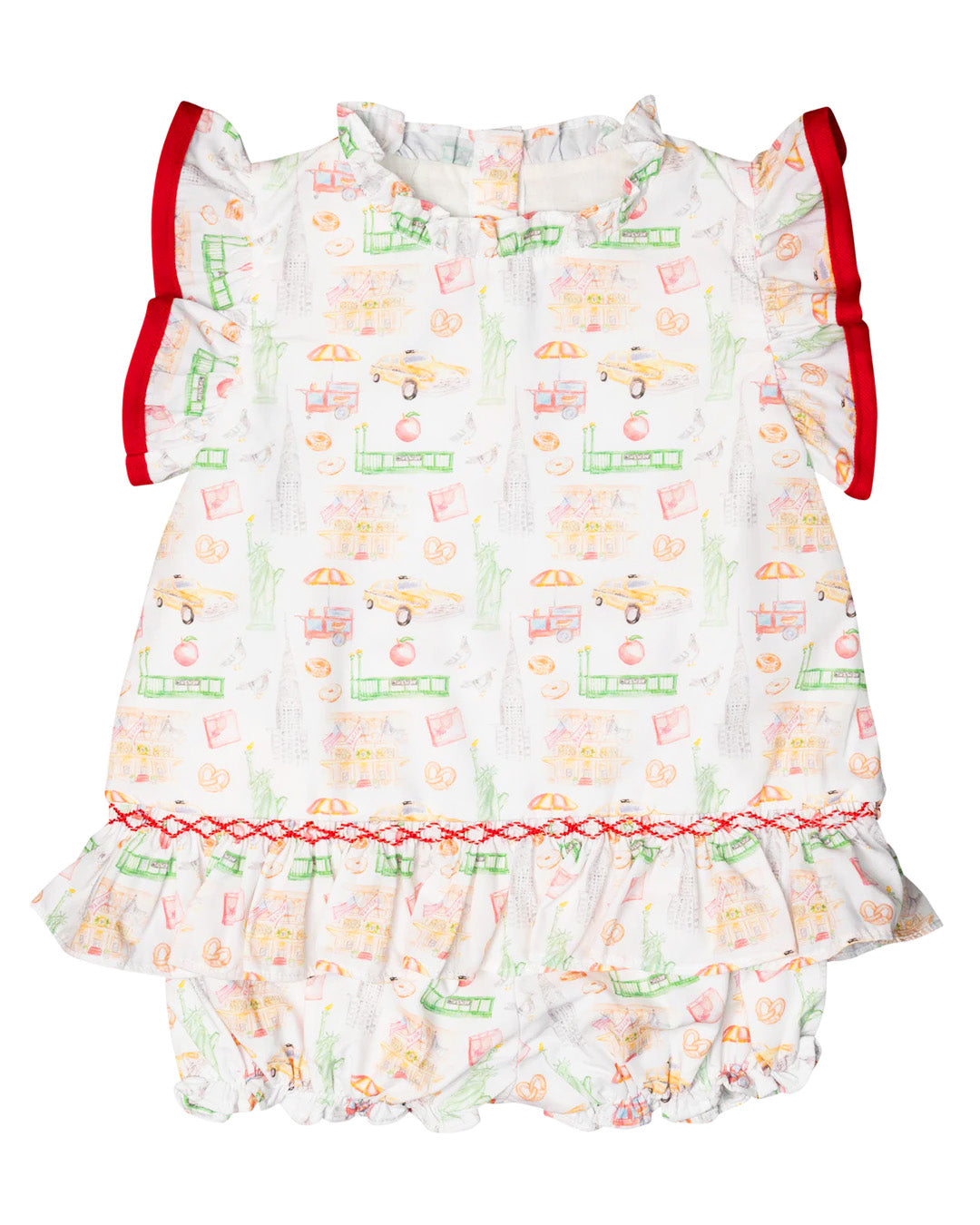 New York State of Mind Smocked Bloomer Set-FINAL SALE