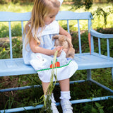 Bunny And Carrots Blue Seersucker Dress-FINAL SALE