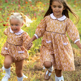 Pink and Cocoa Floral Dress- FINAL SALE