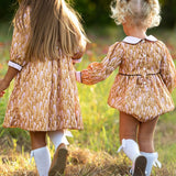 Pink and Cocoa Floral Dress- FINAL SALE