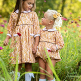 Pink and Cocoa Floral Dress- FINAL SALE