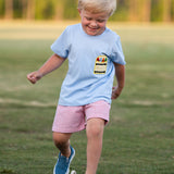 Crayon Pocket Red Seersucker Boy Shorts Set