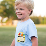 Crayon Pocket Red Seersucker Boy Shorts Set