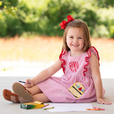 Crayon Pocket Red Seersucker Dress