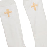 Cross Hand Embroidered Socks