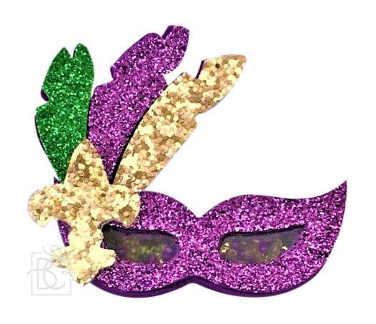 Mardi Gras Glitter Shaker Hair Clip