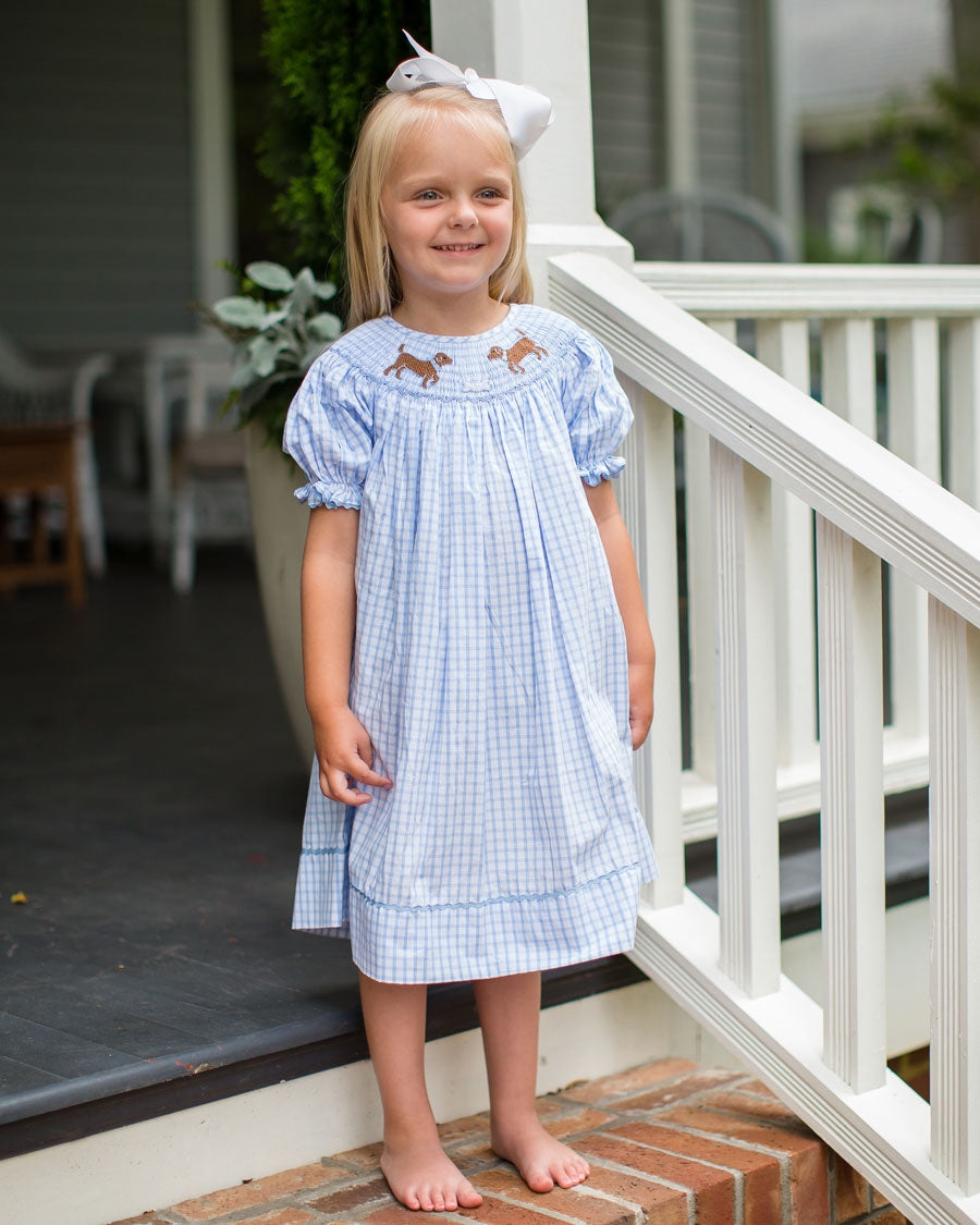 Lab Smocked Girls Bishop Dress