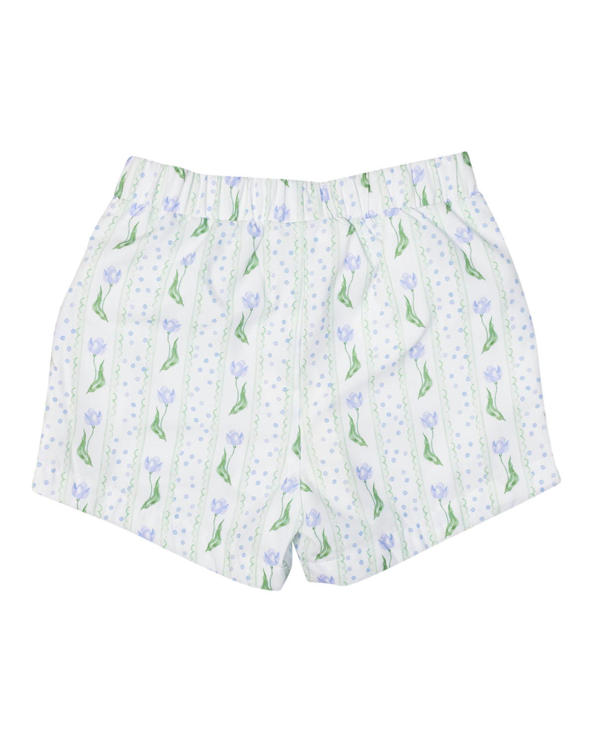 Dotty Tulips Shorts with Lace Trim-FINAL SALE