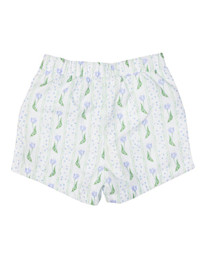 Dotty Tulips Shorts with Lace Trim-FINAL SALE