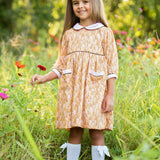 Pink and Cocoa Floral Dress- FINAL SALE